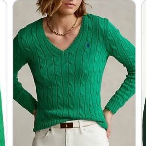 POLO RALPH LAUREN KIMBERLY PIMA COTTON TWISTED KNIT SWEATER size XL